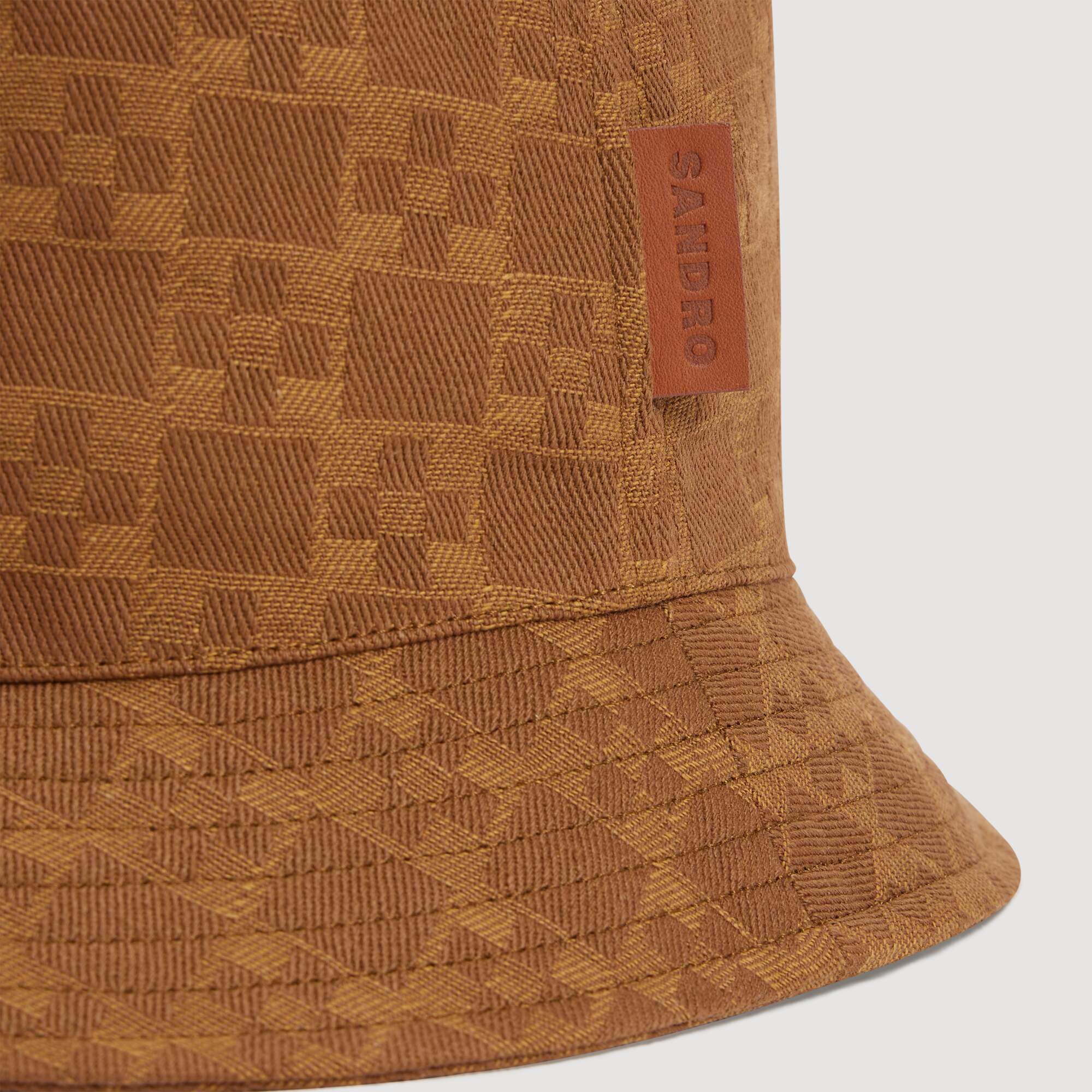 Denim bucket hat with patch