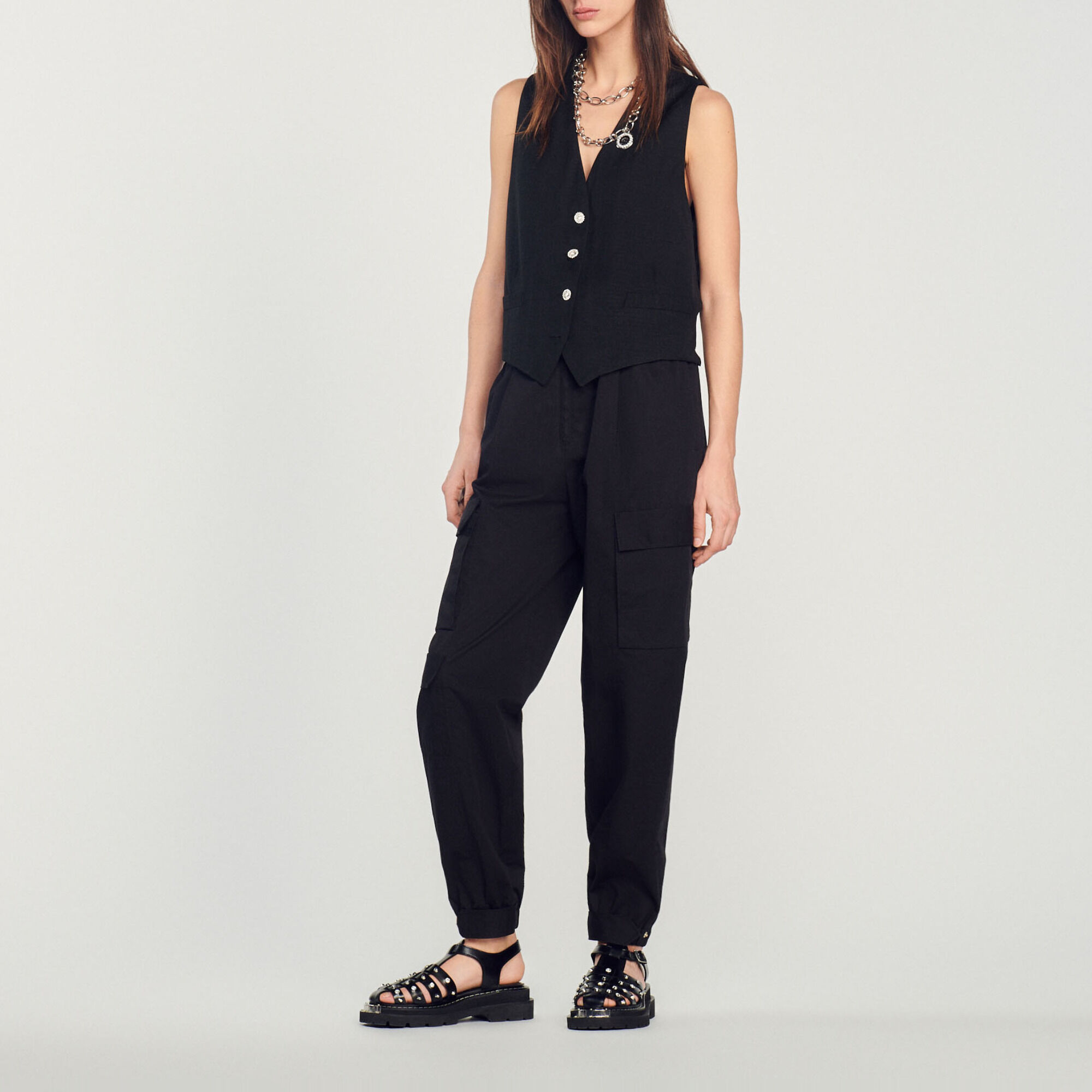 Masculine rhinestone waistcoat