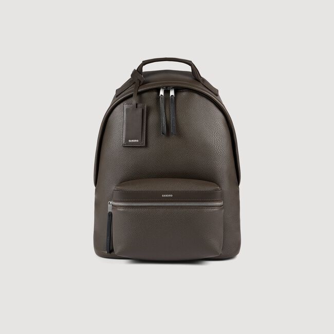 Coated canvas backpack