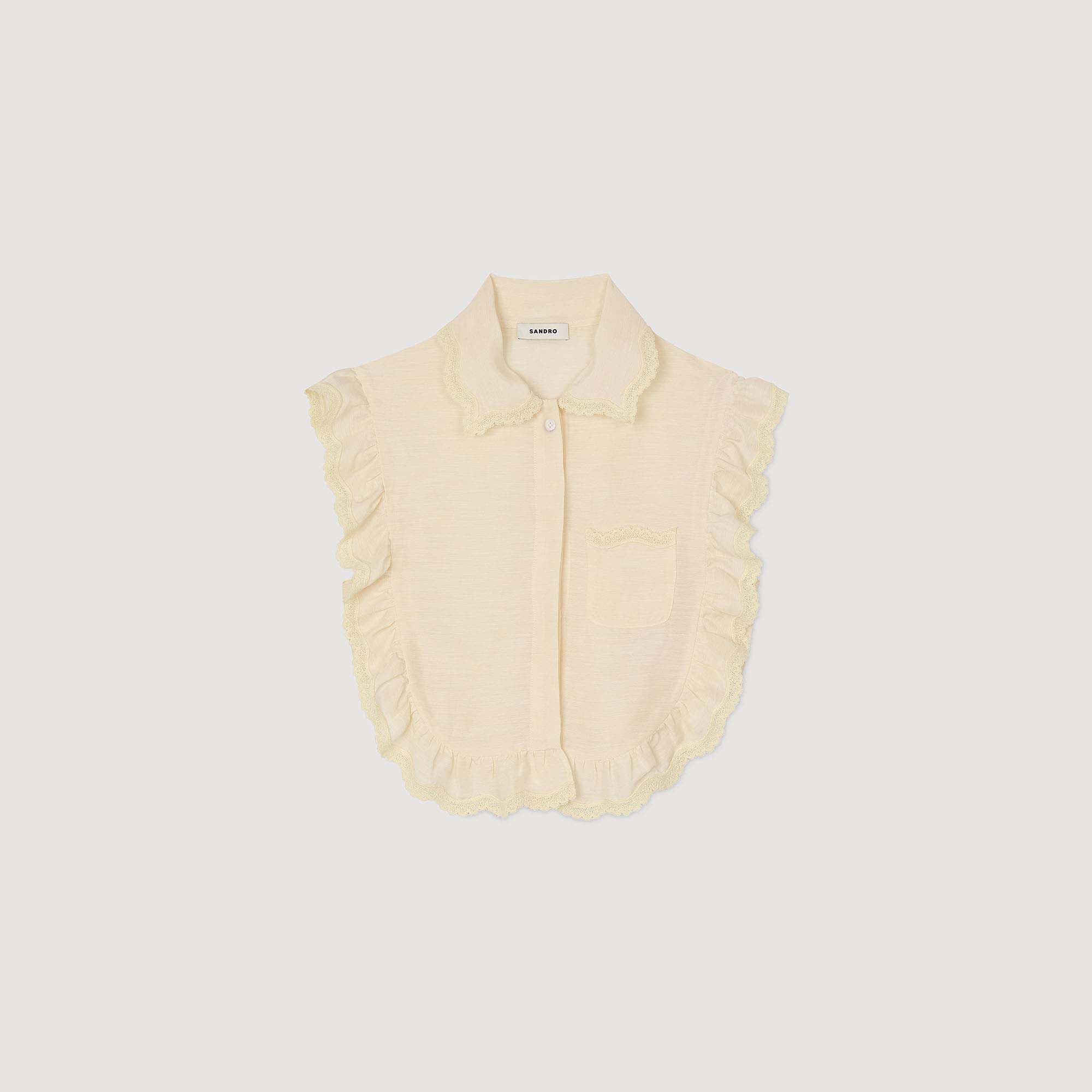 Top Shirt collar with lace detail