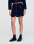 Double-faced short wool skirt
