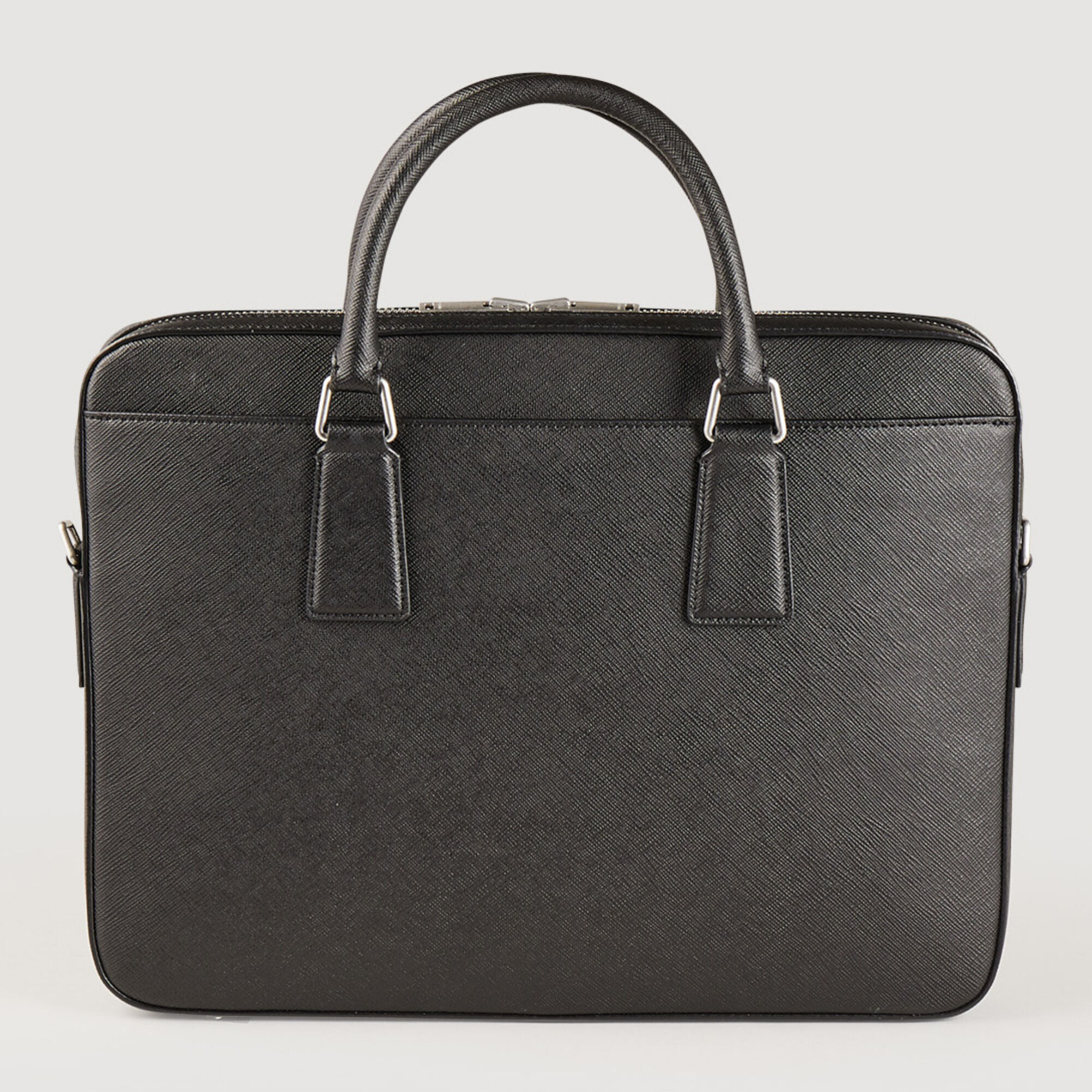Slim leather briefcase