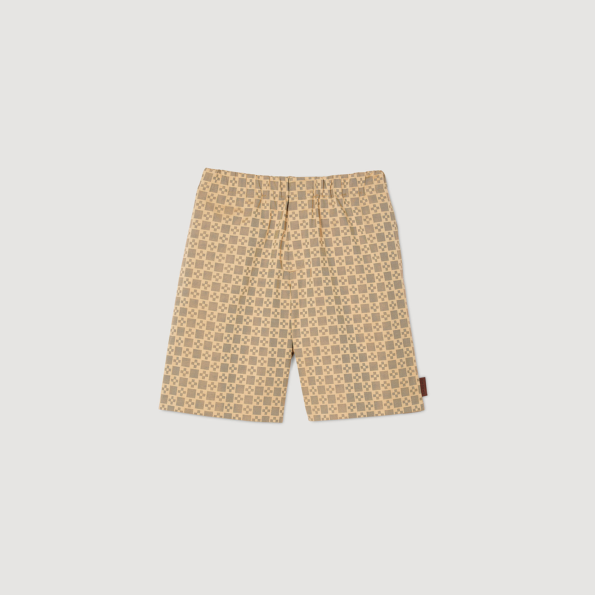 Square Cross jacquard shorts white / beige for Men | Sandro