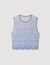 Decorative knit crop top
