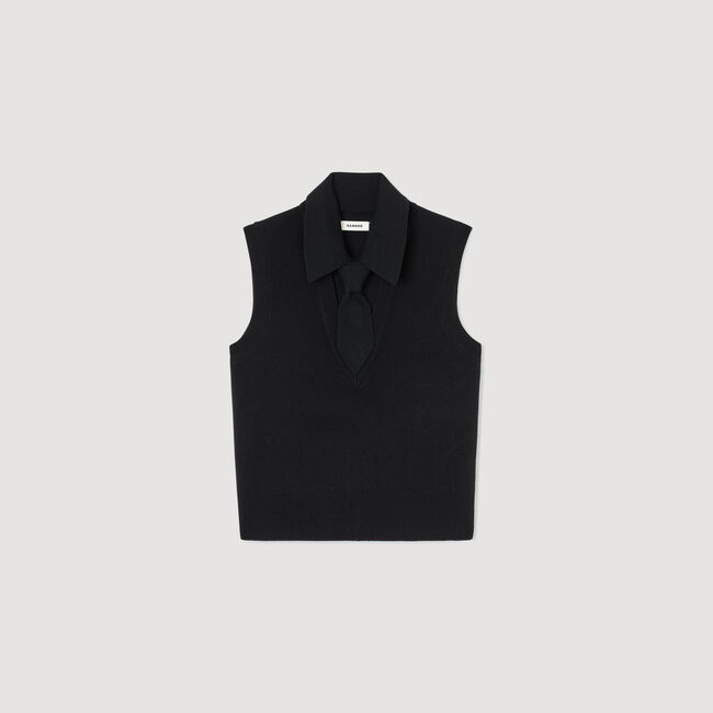 Tie-neck jumper