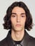 Zip-up lambskin leather jacket