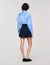 Short striped pleated skirt
