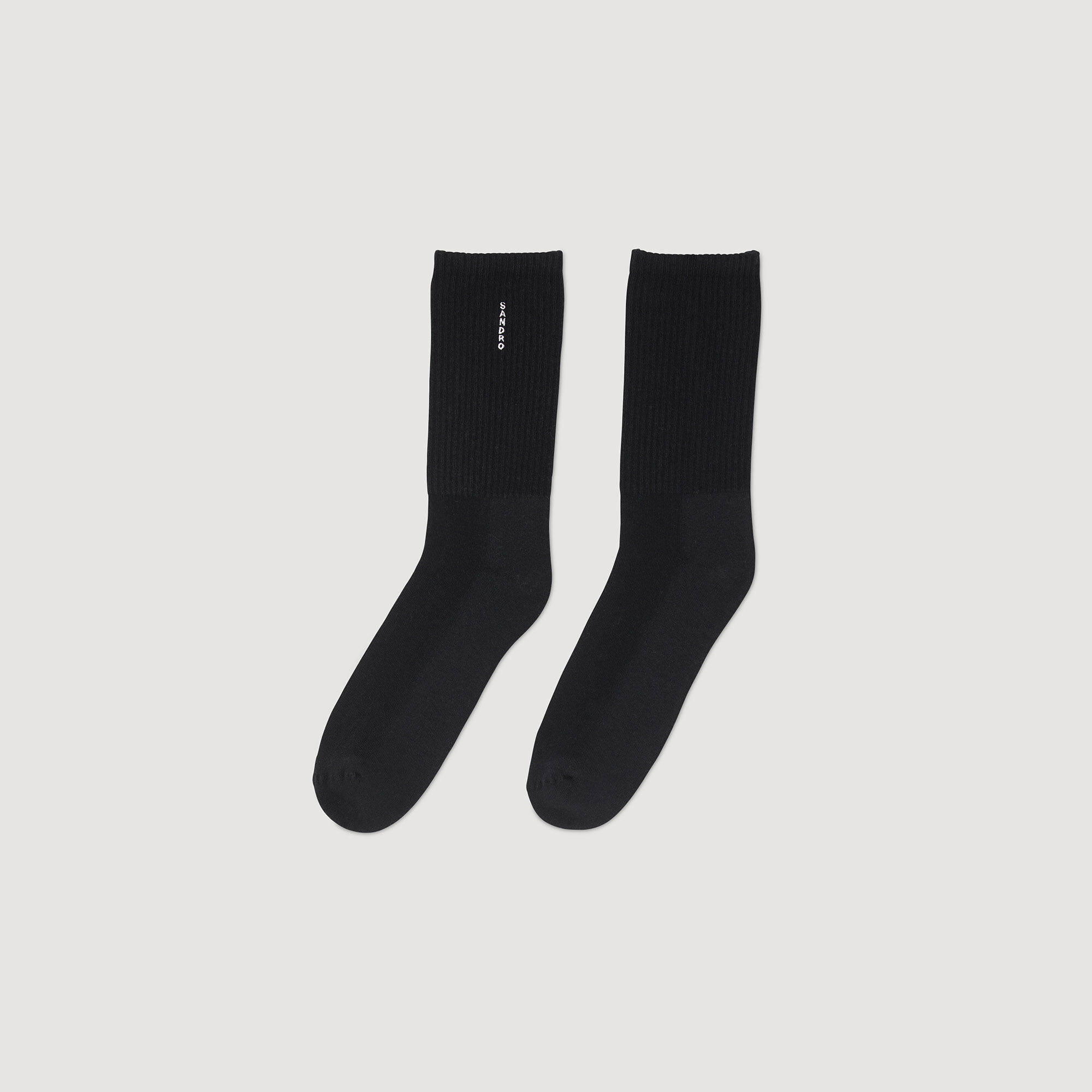 Cotton socks black gray for Men Sandro Paris