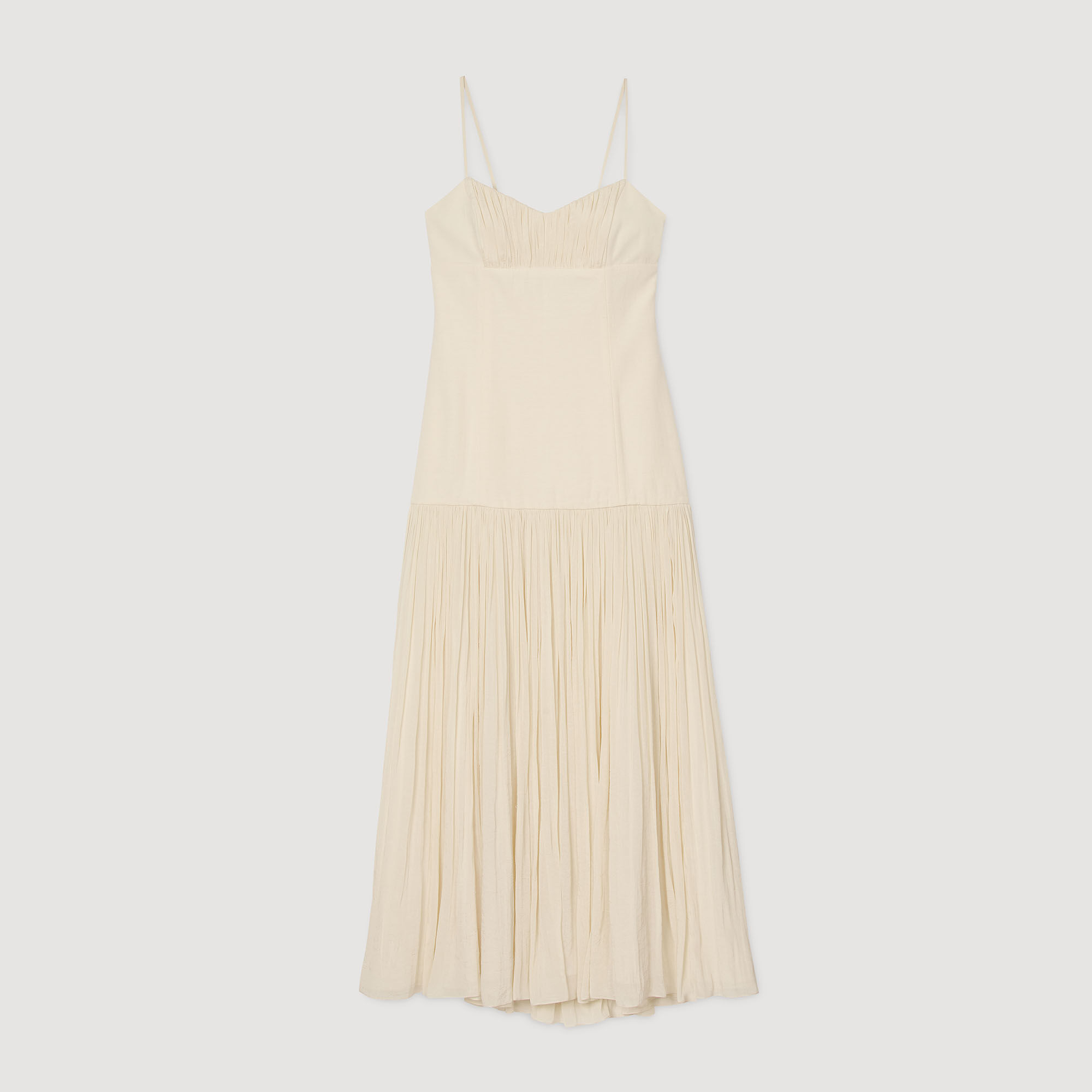 Pleated maxi dress