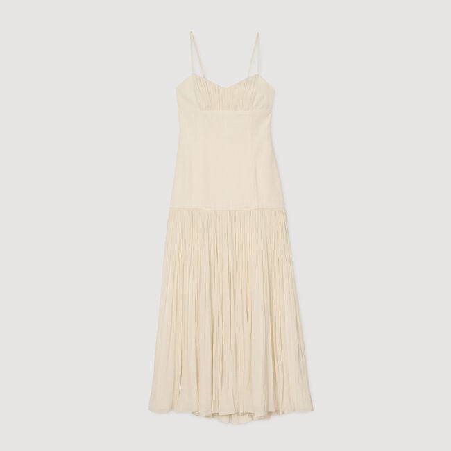 Pleated maxi dress