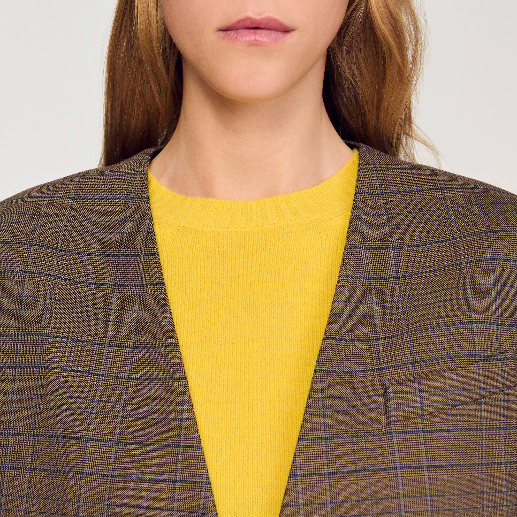 Oversized checked jacket