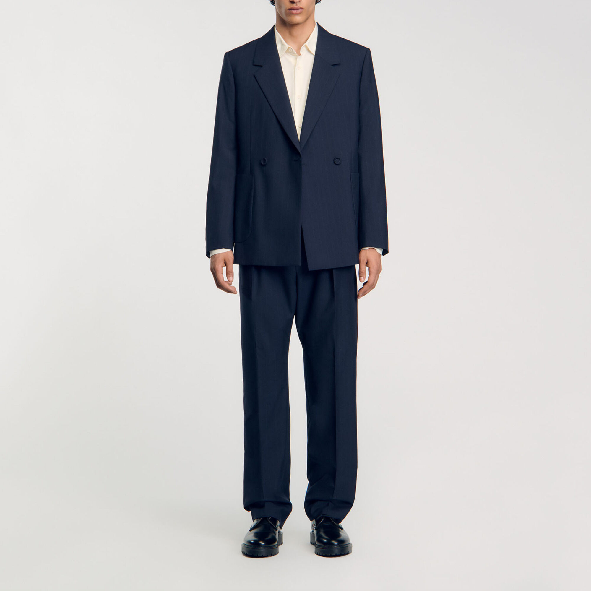 Double-breasted suit jacket