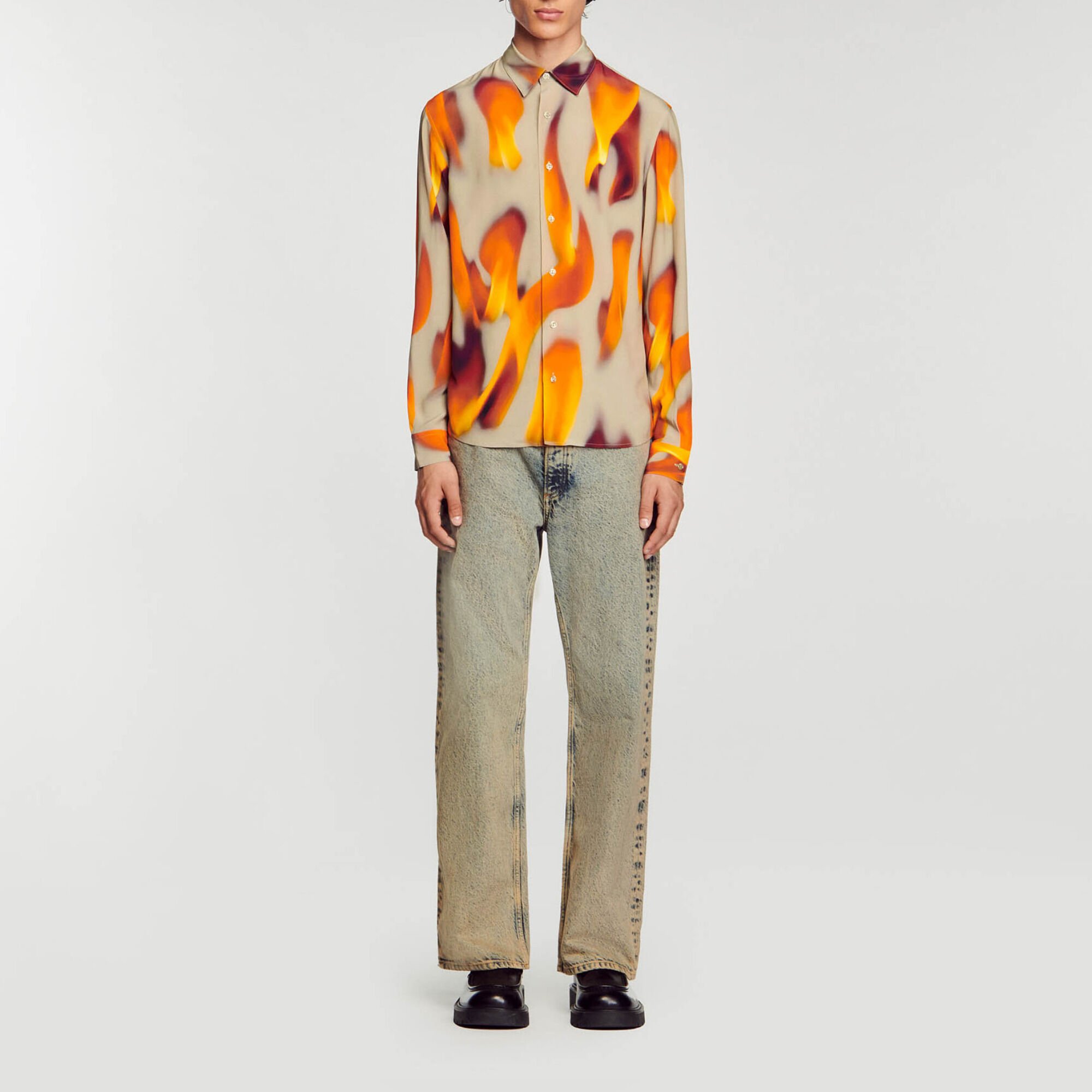 Flame pattern shirt