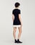 Short knit dress with ruffle