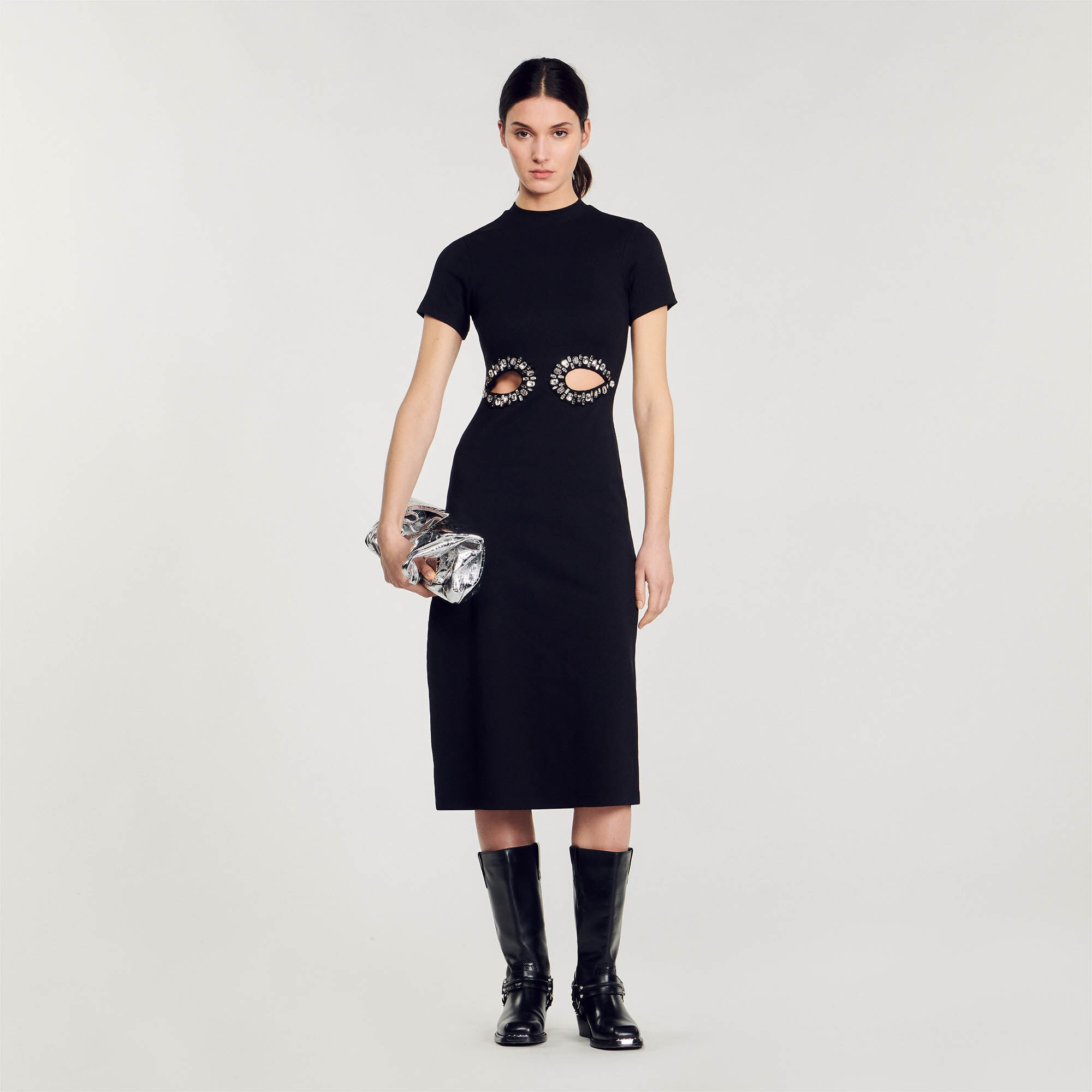 Robe noir sandro outlet