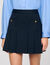 Short striped pleated skirt