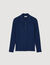 Rib knit polo shirt