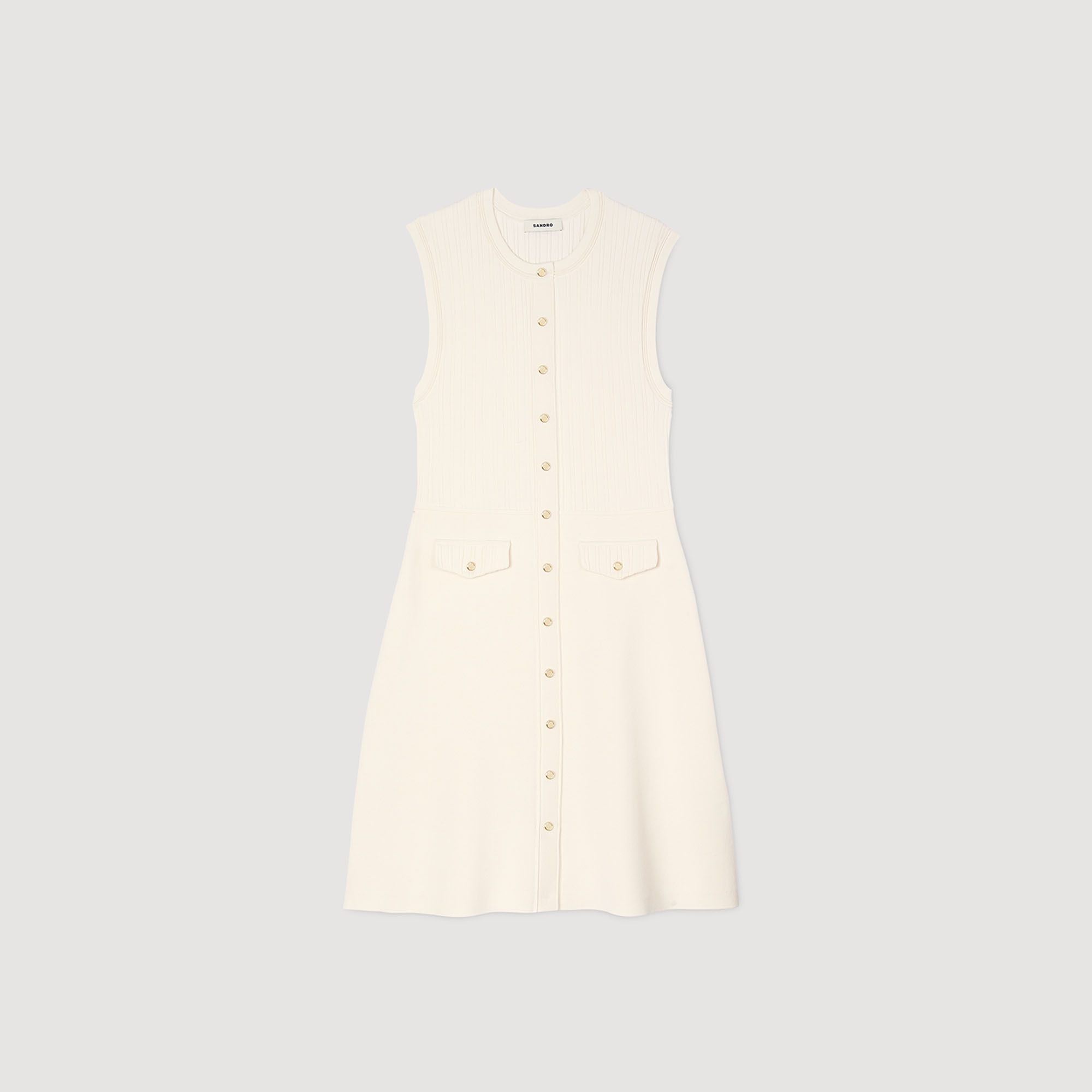 Rib knit short dress