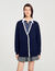 Long two-tone cardigan