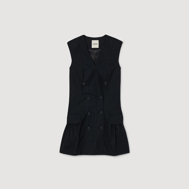 Short rhinestone suit dress