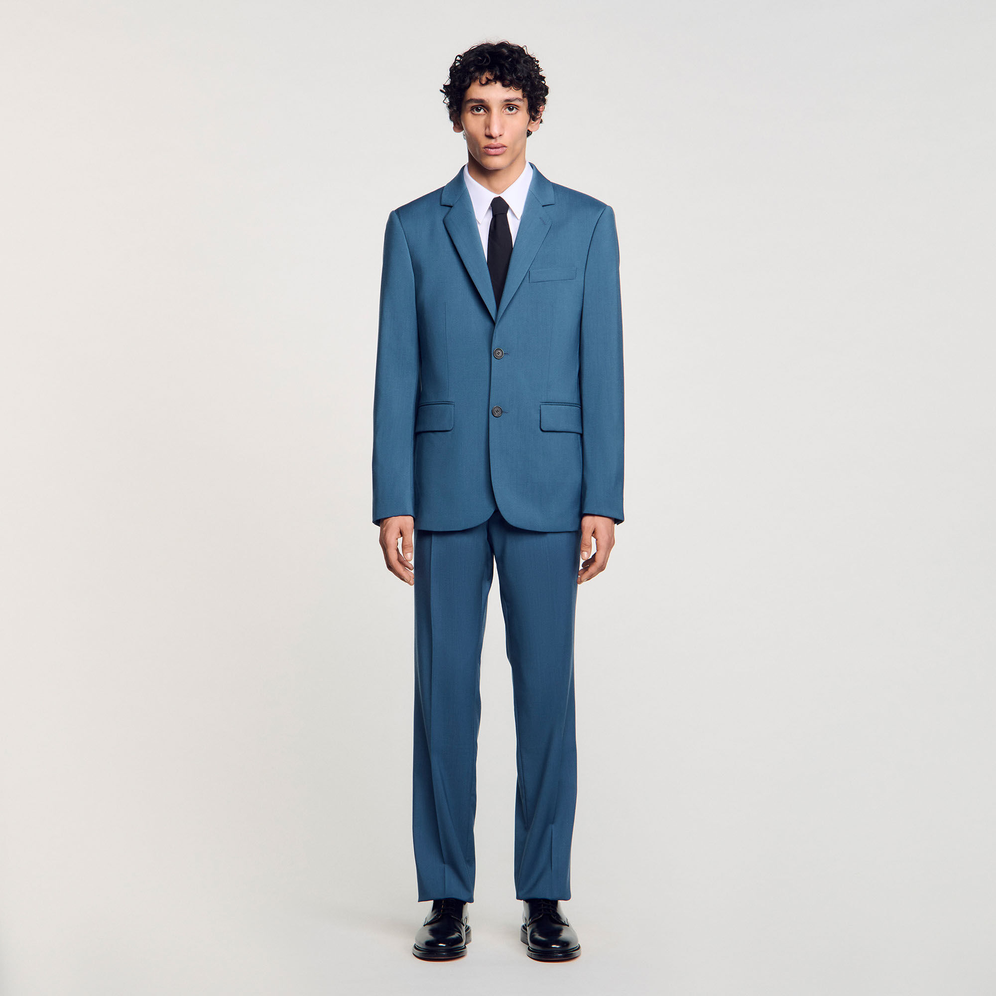 Wool suit jacket blue for Men | Sandro Paris