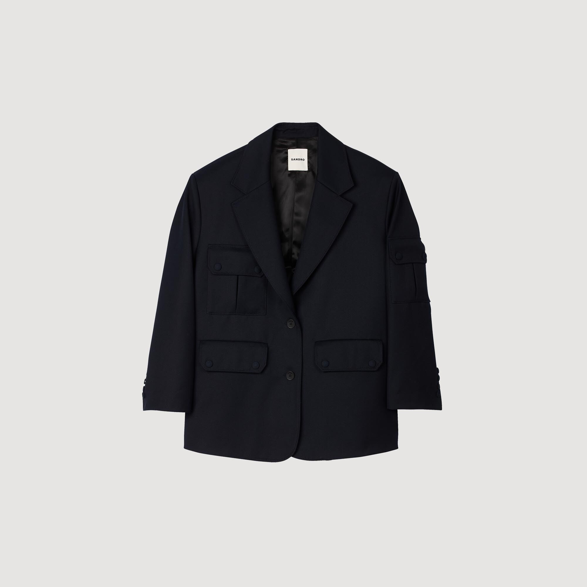 【60％OFF】 suit Oversized jacket Paris Sandro | Women For blue スーツ