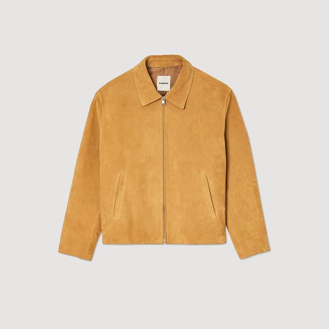 Split leather jacket