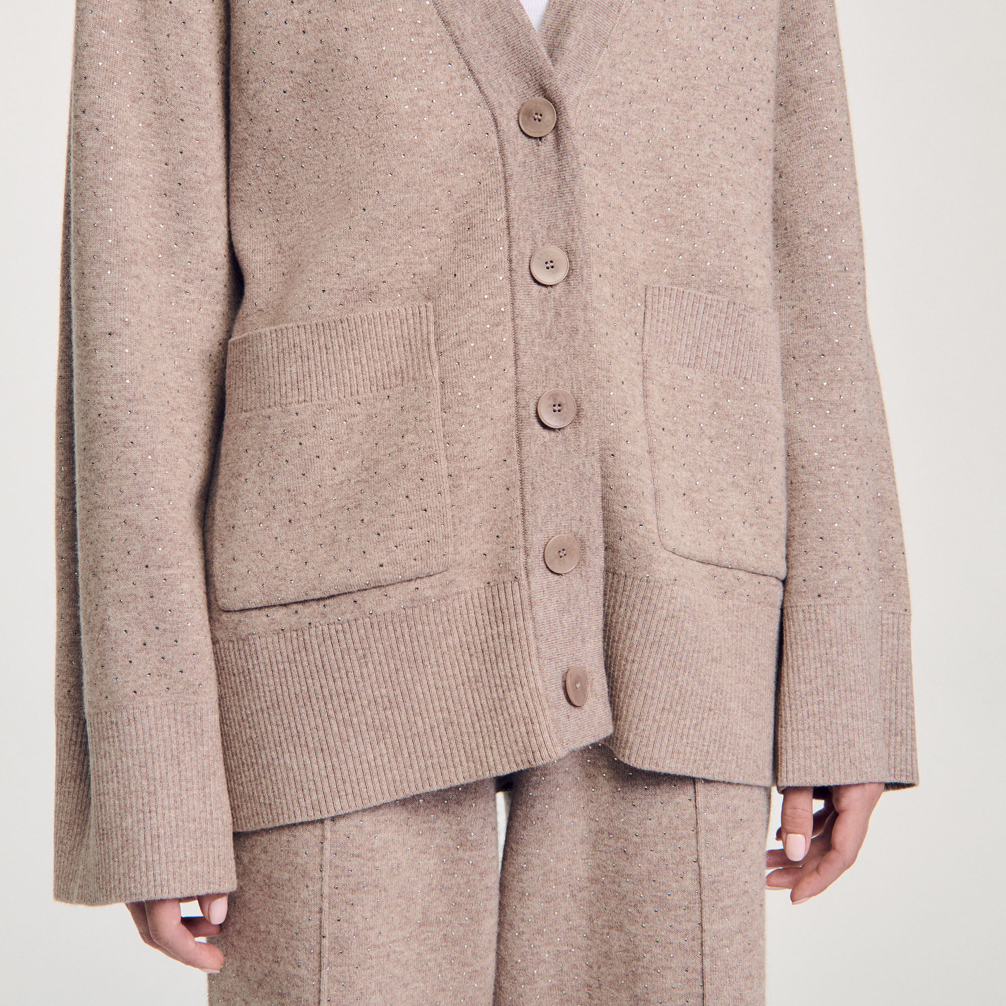Long rhinestone cardigan