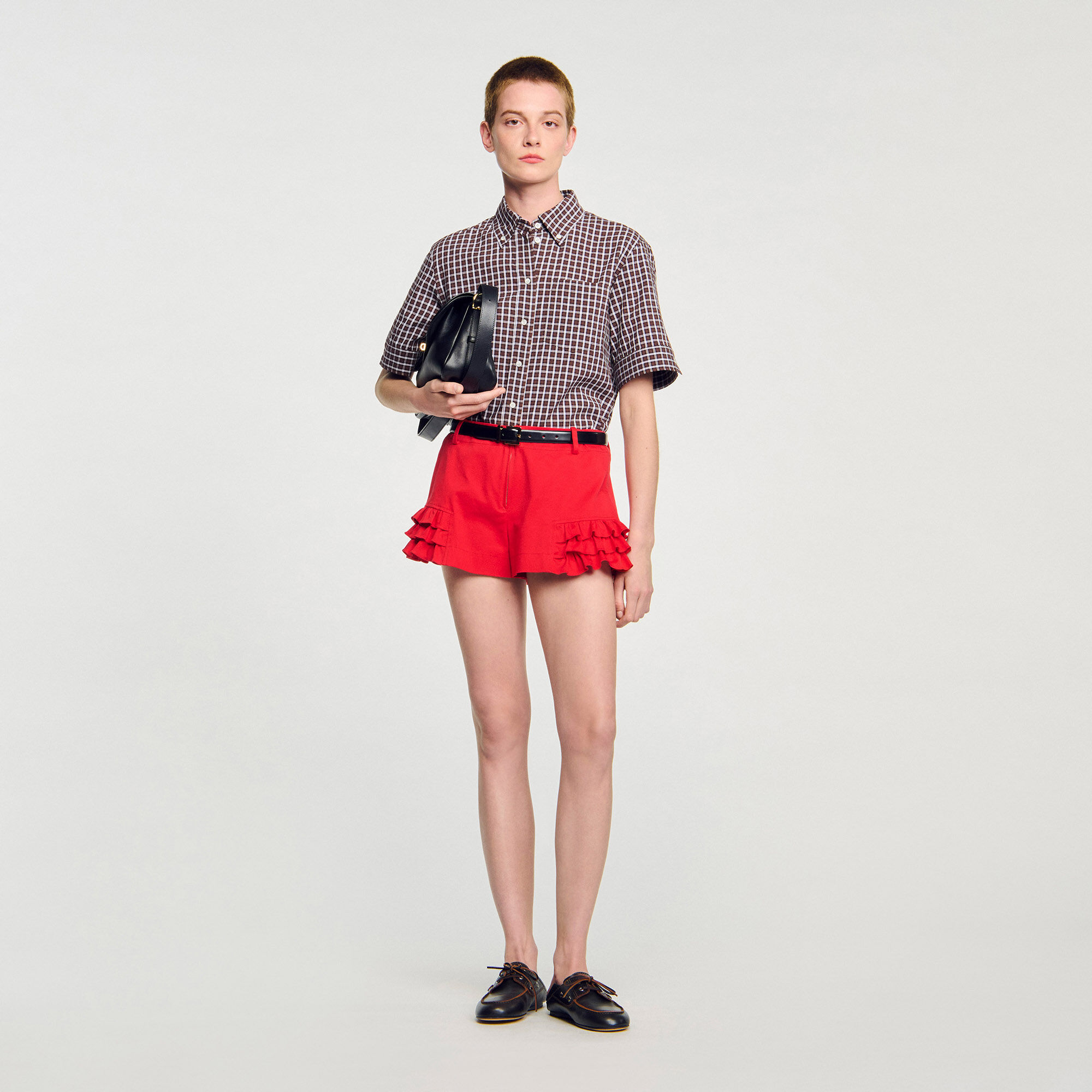 関税・送料込み!【国内発送】SANDRO Short Pleated ワンピース Shorts for women | Sandro Paris