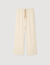 Wide-leg elasticated cotton trousers