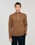 Wool jumper with zip collar