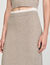 Long two-tone knit skirt
