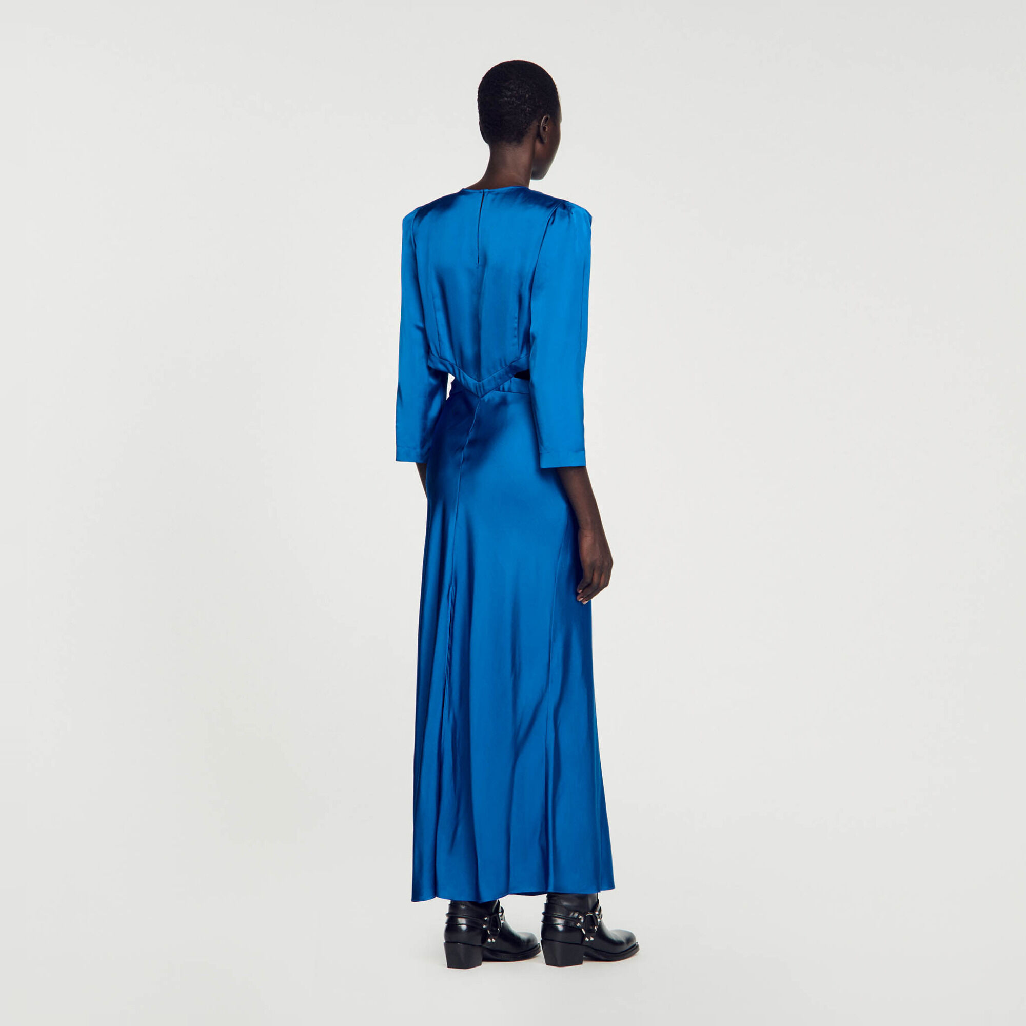 Satin-finish maxi dress