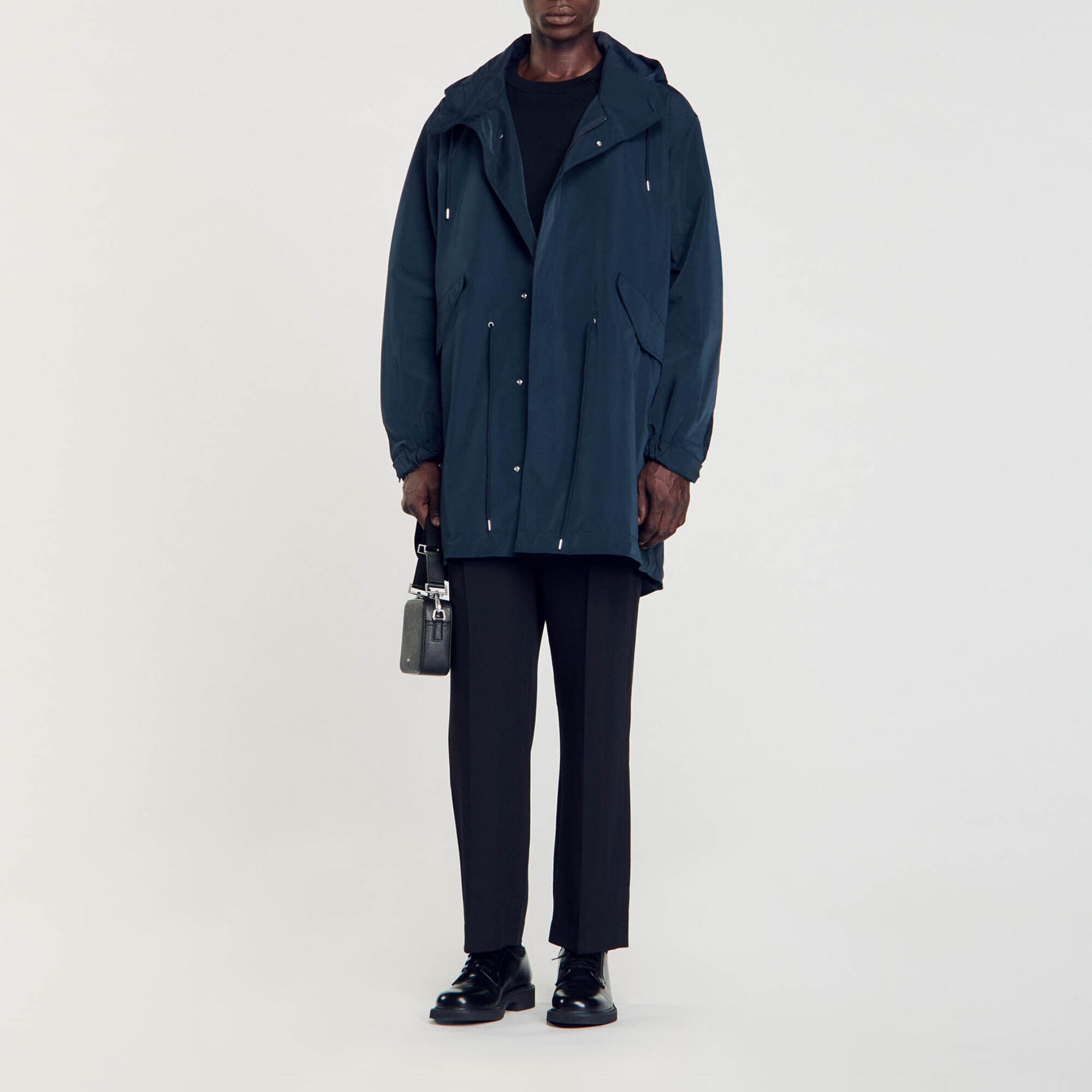 Long parka blue for Men Sandro Paris