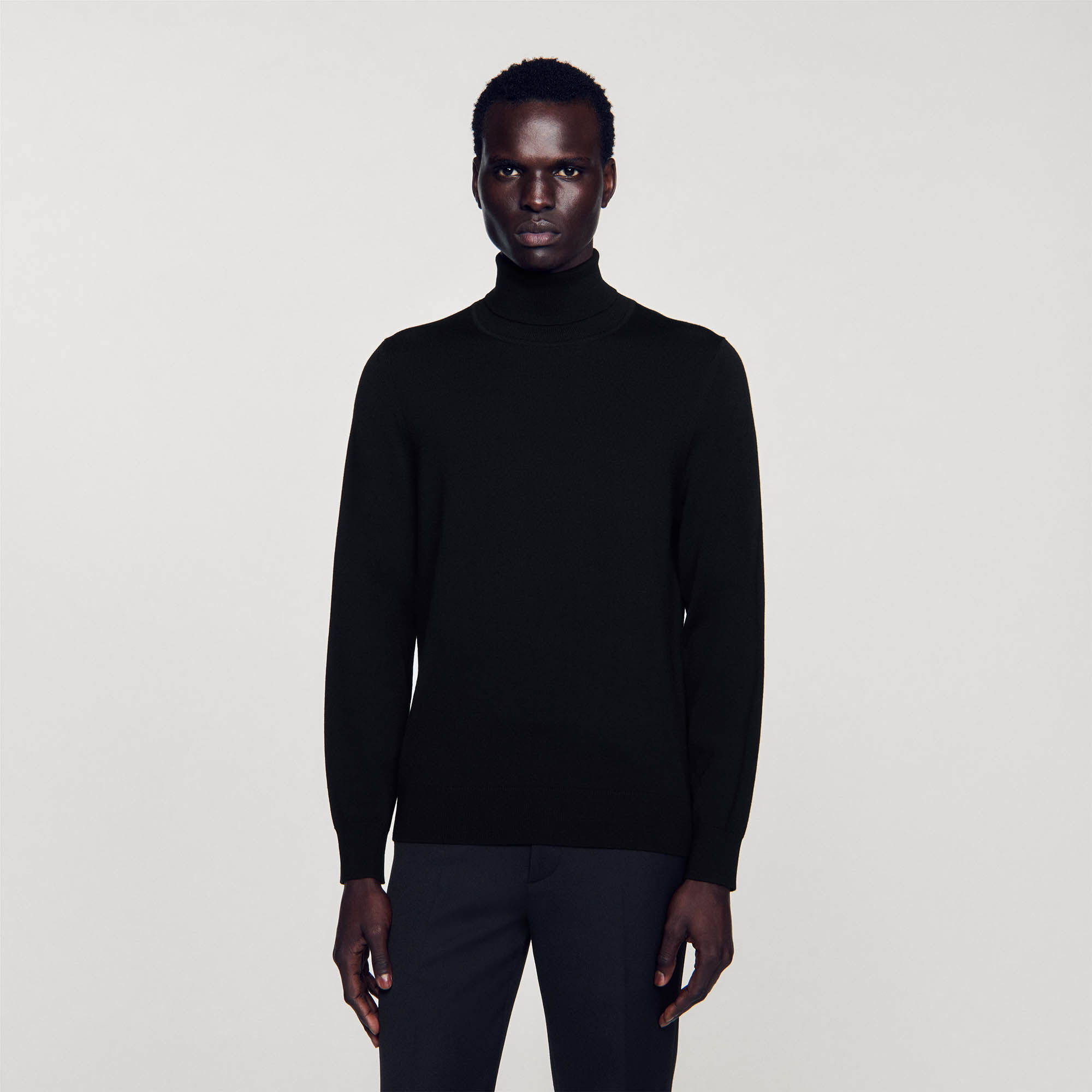 Roll neck wool sweater