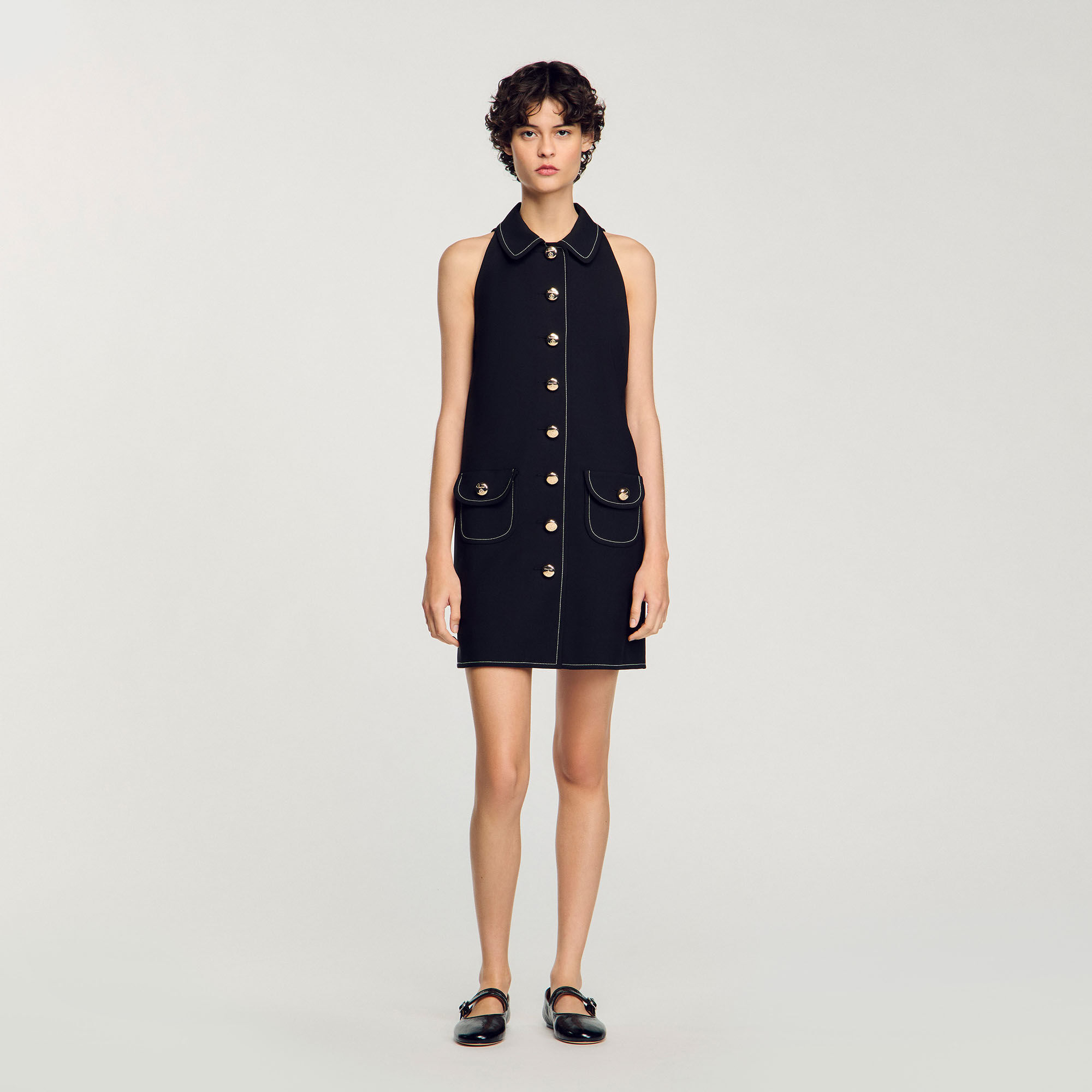 Peter Pan collar short dress
