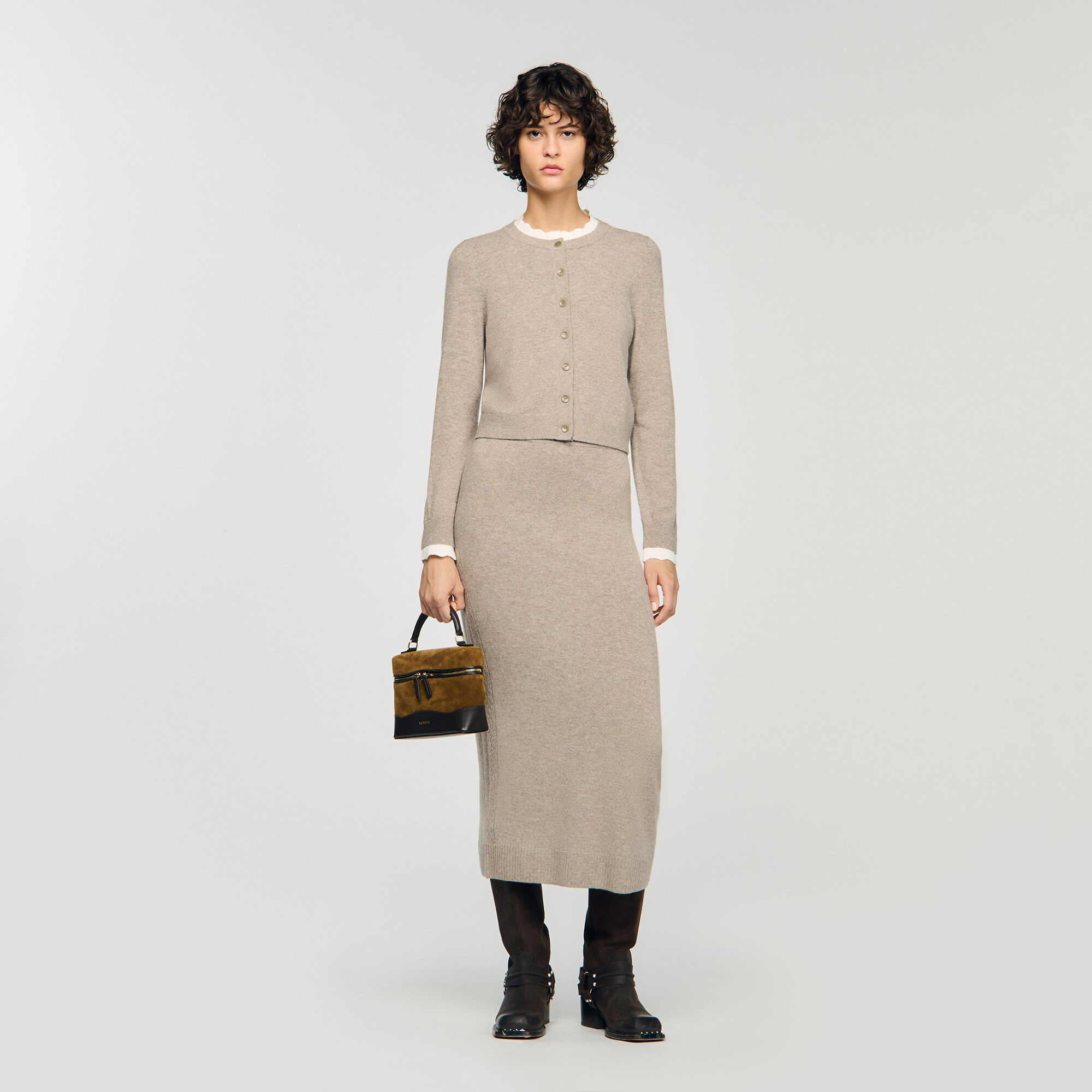 TANGOLINO leather and suede vanity