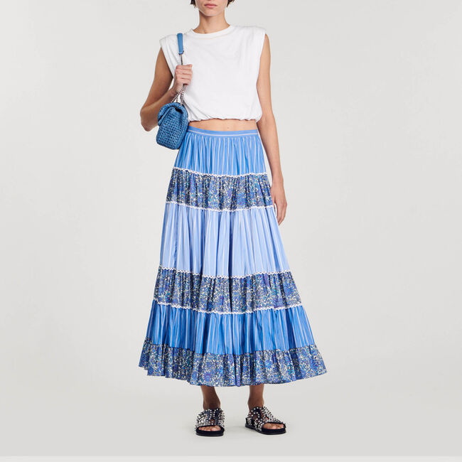 Long patchwork skirt