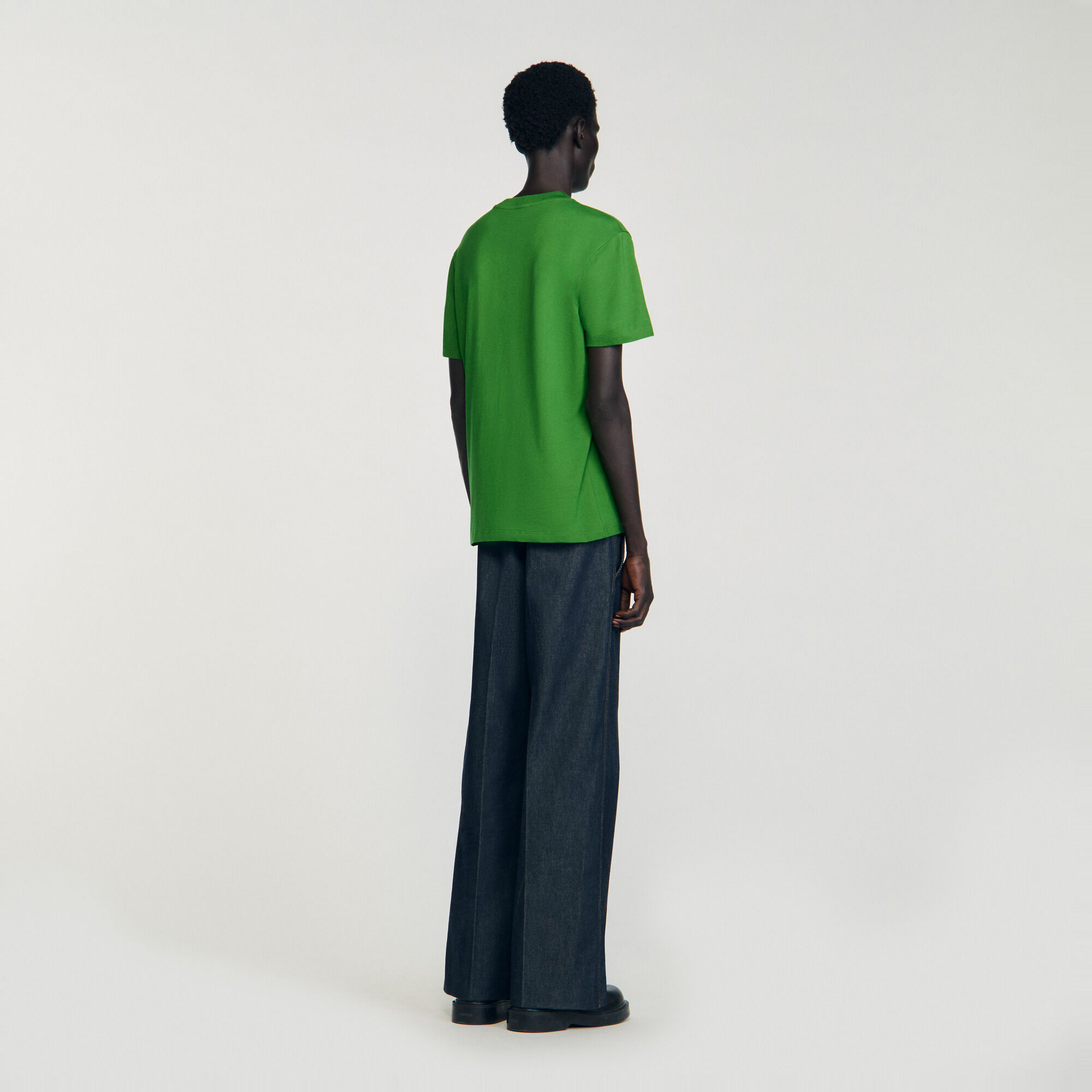 T-shirt with flower patch - Men | Sandro