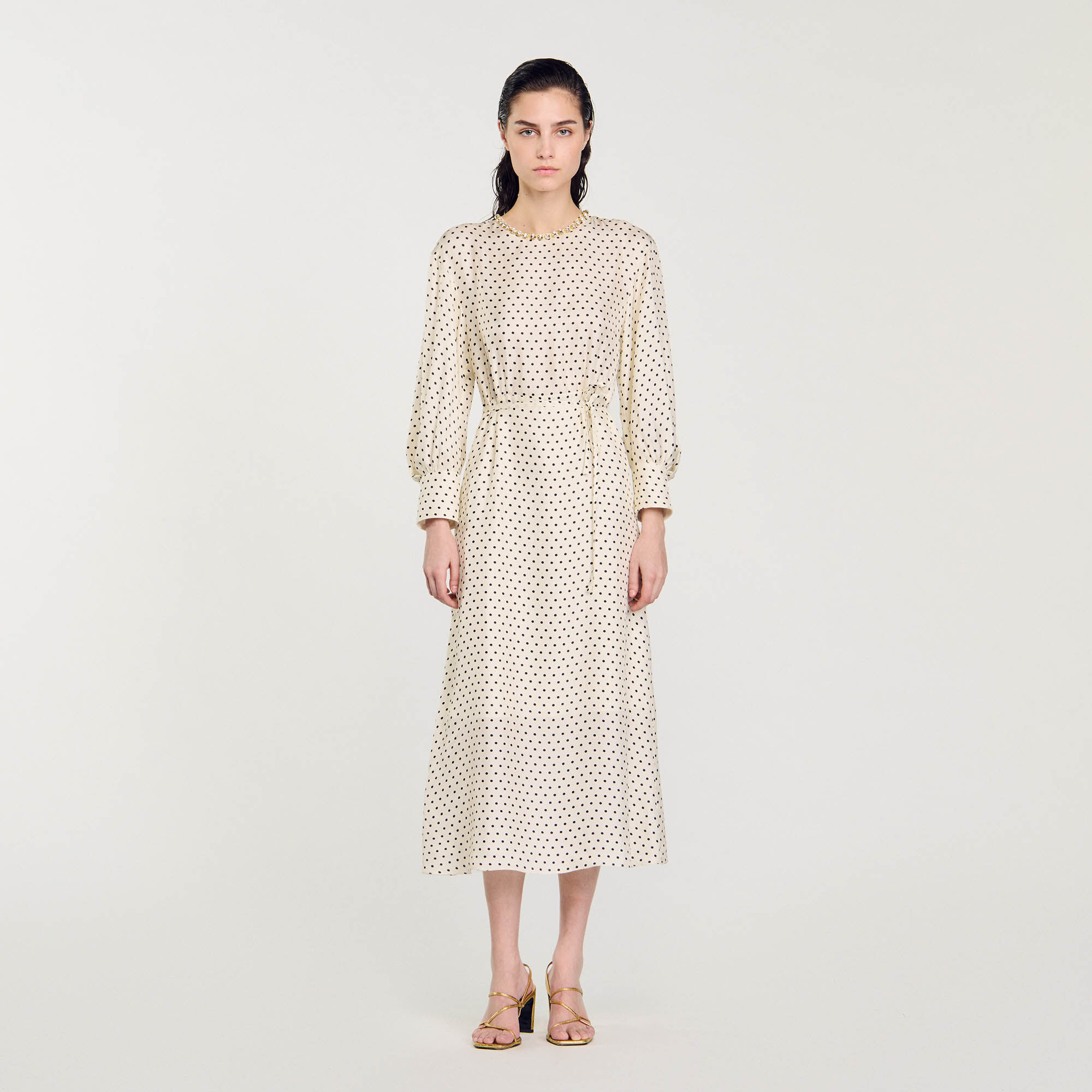 Polka dot maxi dress