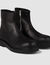 Zipped leather ankle boots