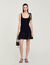 Dual-material short dress