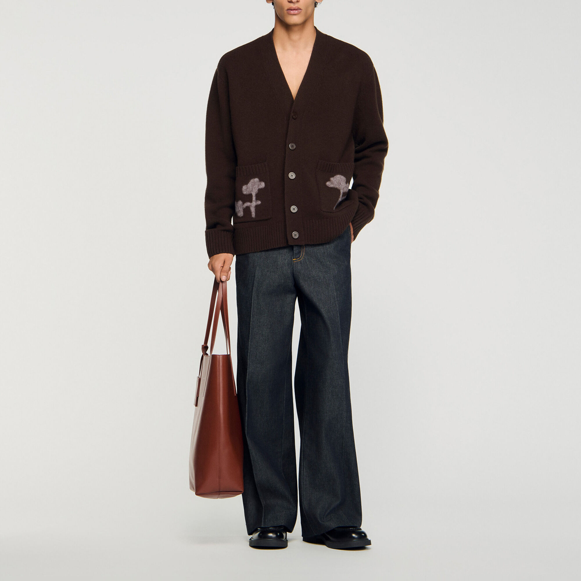 Floral pattern cardigan - Men | Sandro