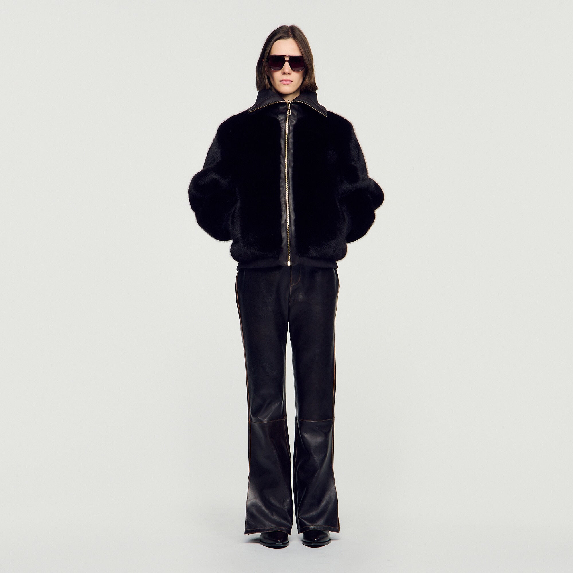 Short faux fur coat - Women | Sandro