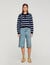 Striped polo jumper