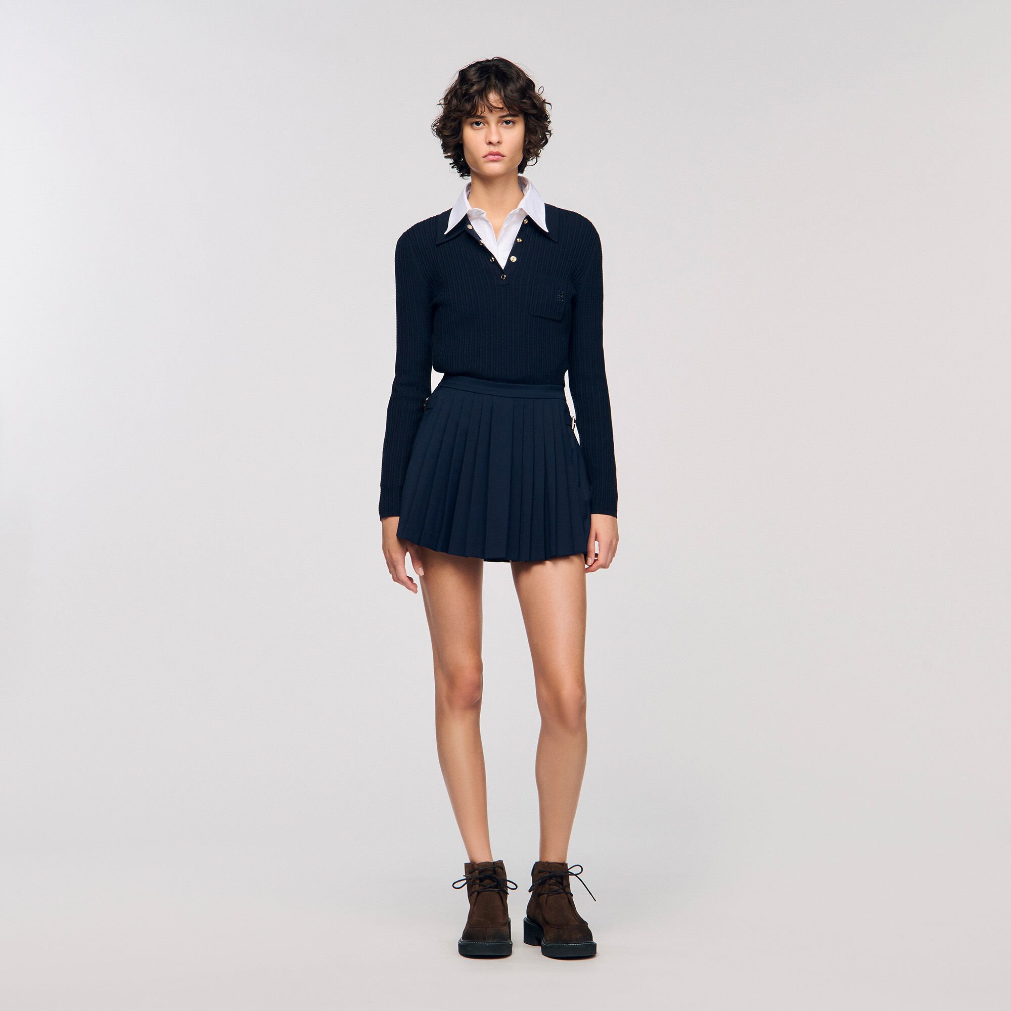 Pleated skort