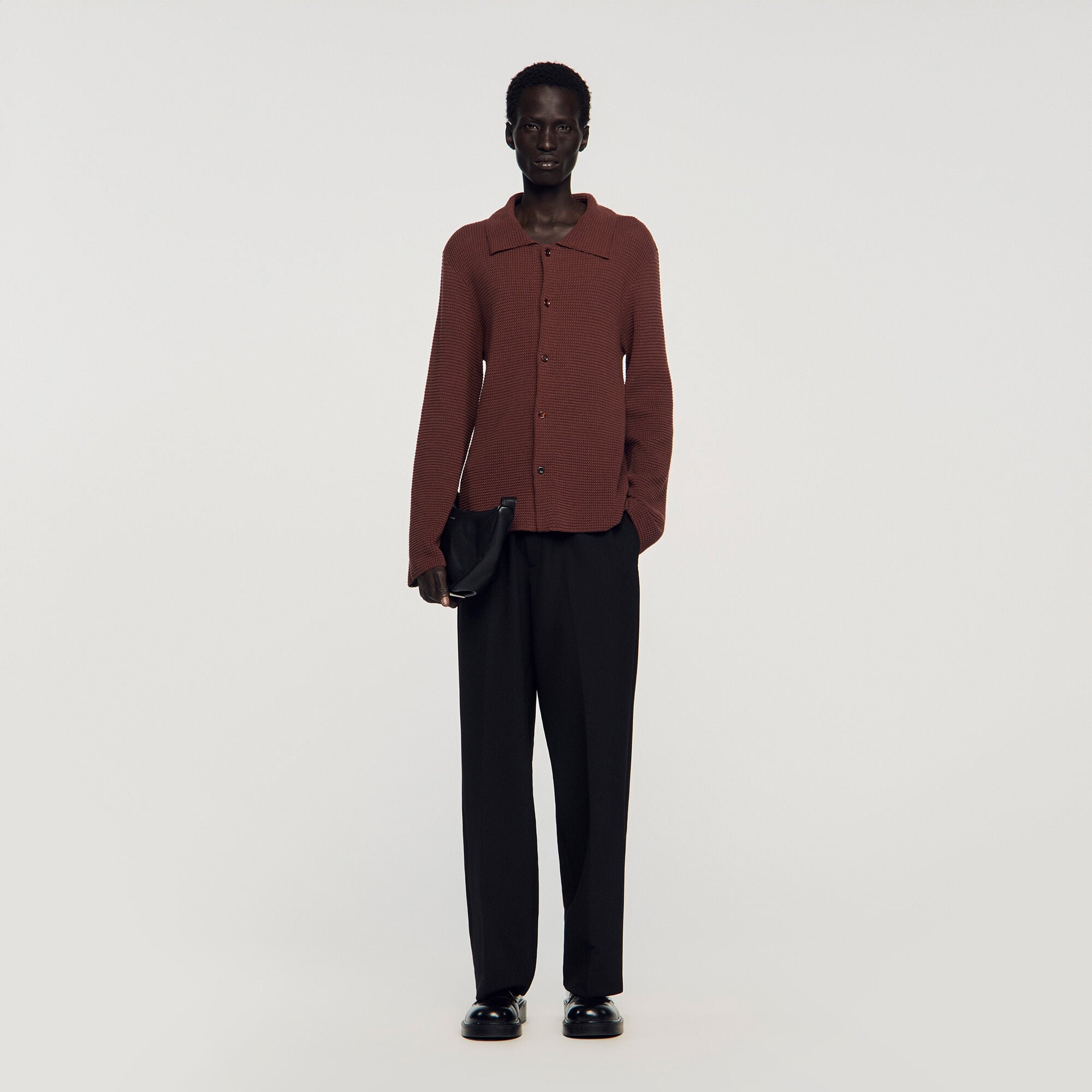 Waffle-knit shirt