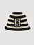 Striped crochet bucket hat