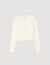 Cropped rib knit cardigan