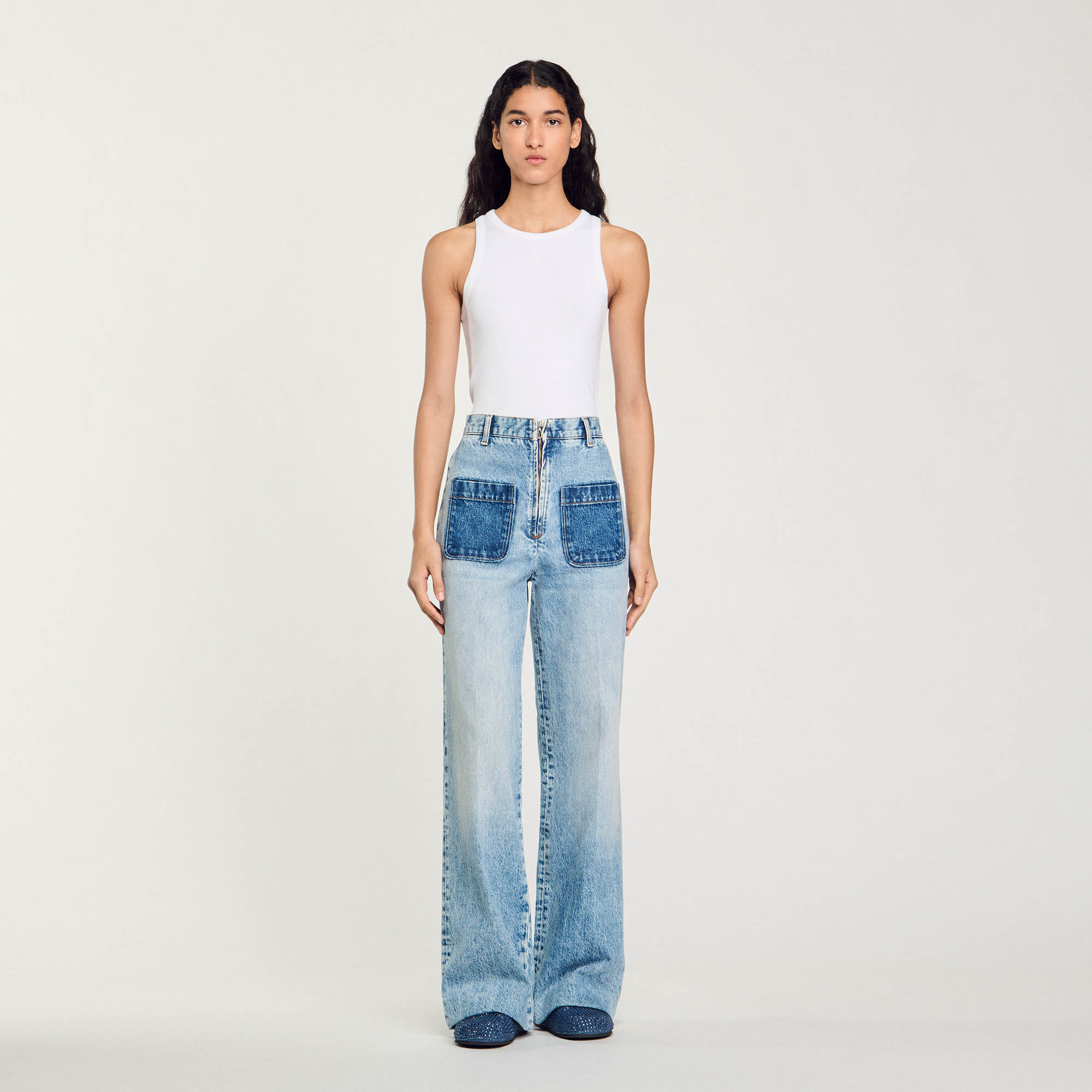 High-rise jeans For Women | Sandro Paris